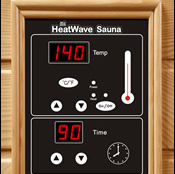 2 person sauna control panel