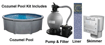 cozumel above ground pool kit