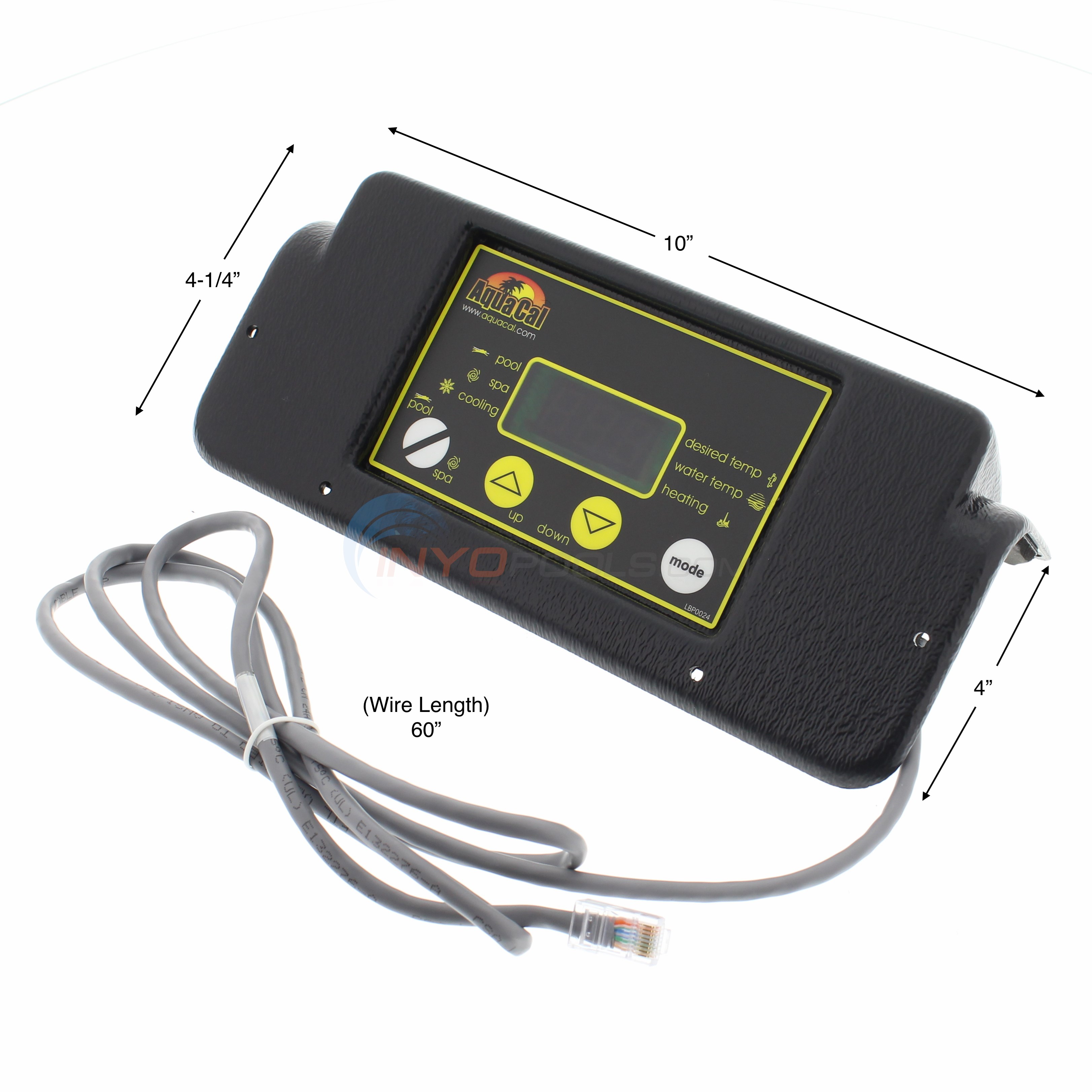 AquaCal H100 / 120 FOUR BUTTON UPGRADE KIT BLACK, H100/120 A,B,C REVS