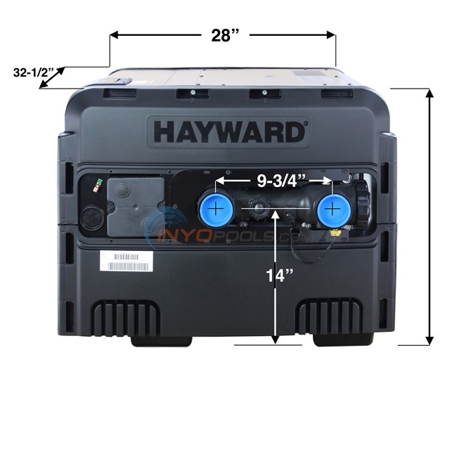 Hayward Pool Heater Universal H-Series Low Nox 400K NG - H400FDN