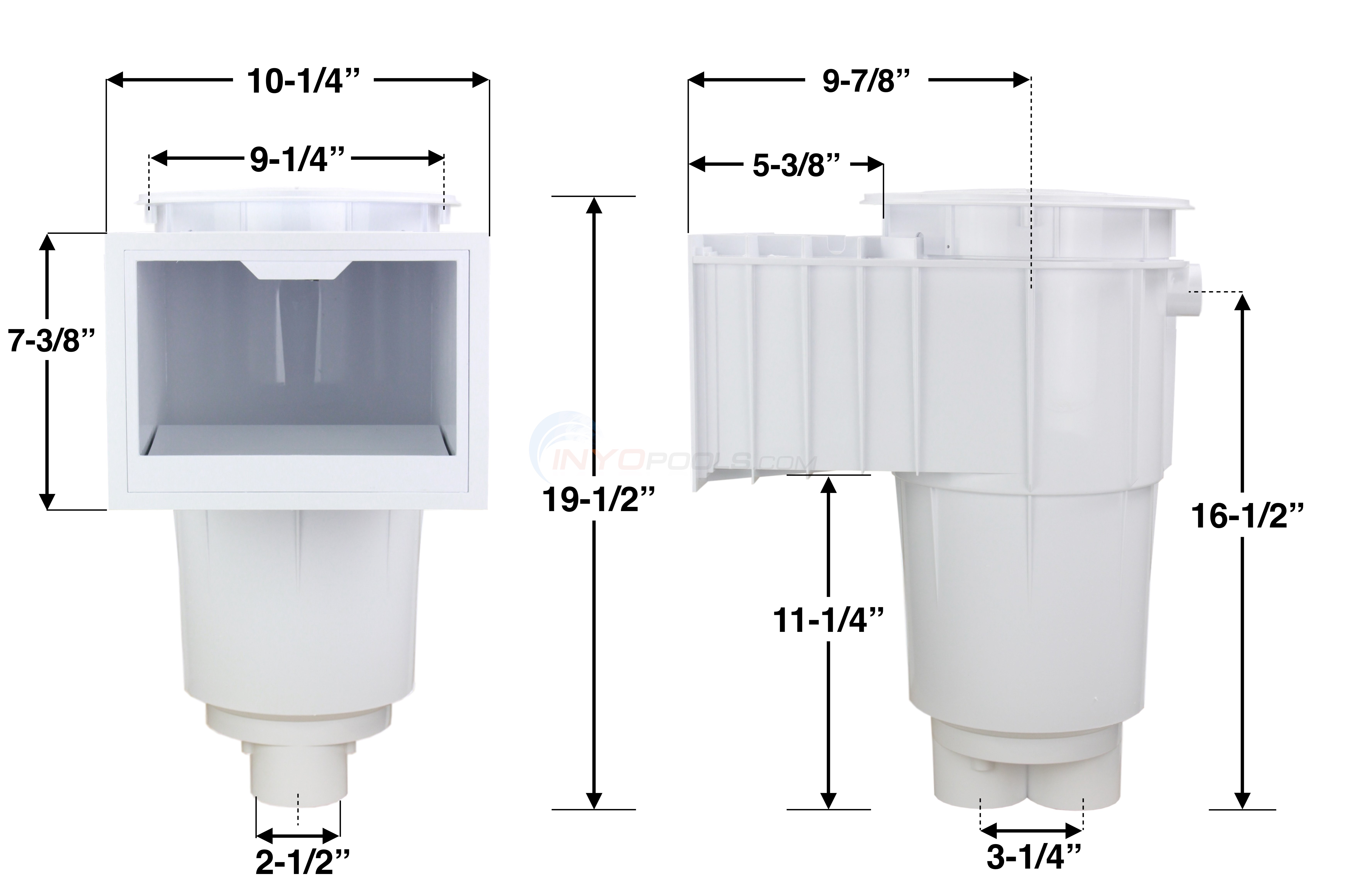 Hayward Dual Port 2" Slip Skimmer SP10712S
