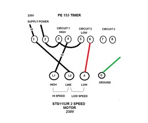 How To Wire a PE153 Digital Timer to a 2-Speed 230V Motor - INYOPools.com