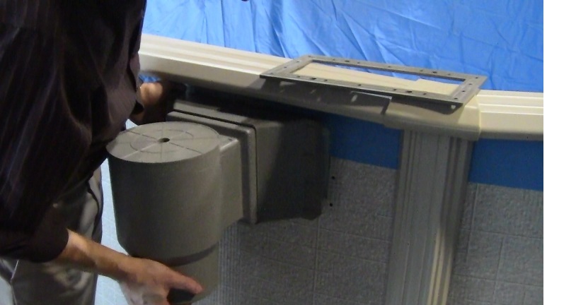 skimmer pool ground above assemble installing step inyopools