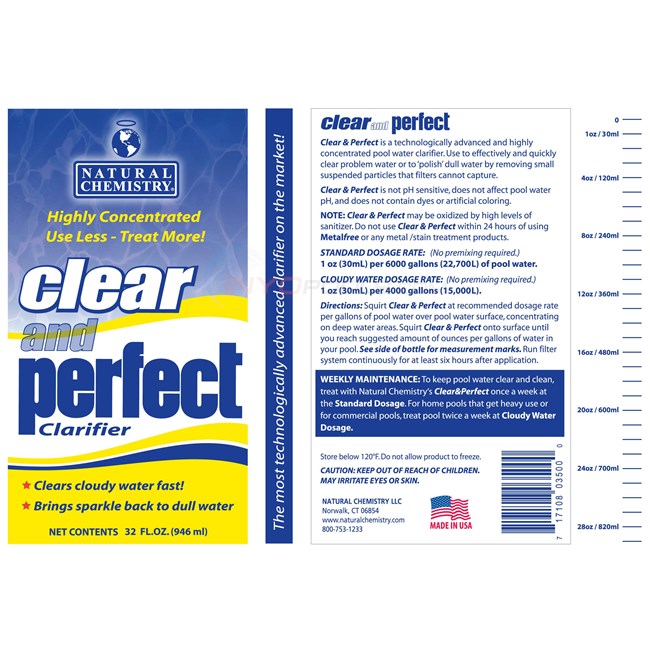 Natural Chemistry CLEAR AND PERFECT 32 oz - 03500