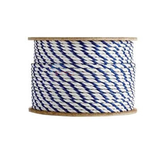 1 Foot of 3/4" Twisted Poly Blue and White Rope - USR12P03