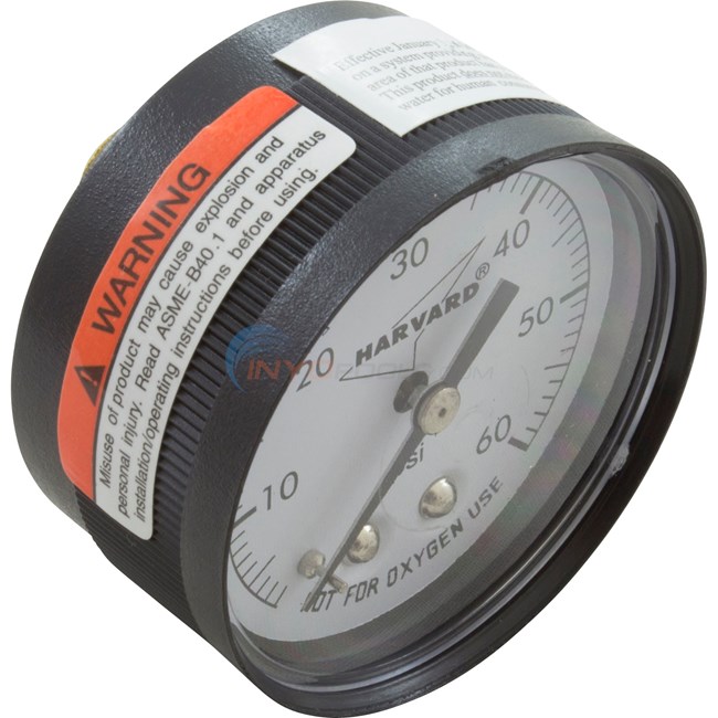 Engineered Specialty Products Pool Filter Pressure Gauge, Rear Mount, 0-60 PSI, 1/4" NPT - 102D-204D