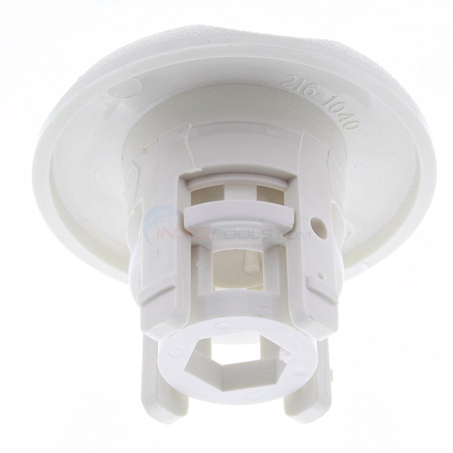 Waterway Adjustable Mini Jets Directional 2-9/16" Textured Scallop Snap In White - 212-1240