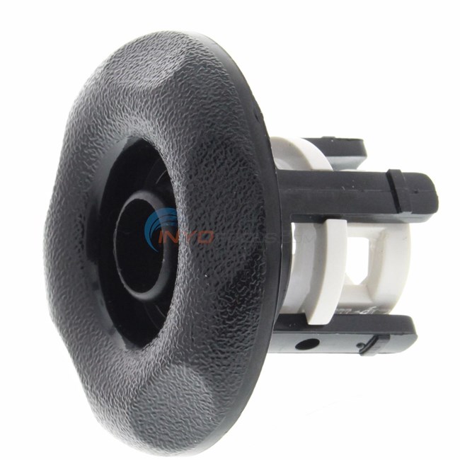 Waterway Adjustable Mini Jets Directional 2-9/16" Textured Scallop Snap In Black - 212-1241