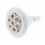 Adjustable Poly Storm  Massage 3-3/8" Textured Scallop Snap-In White - 212-8030