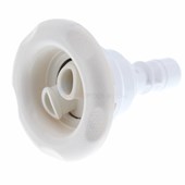 Adjustable Poly Storm Jet Twin Roto 3-3/8" Textured Scallop Snap-In White