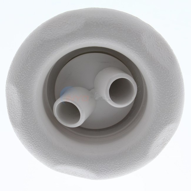 Waterway Adjustable Poly Storm Jet Twin Roto 3-3/8" Textured Scallop Snap In White - 212-8250