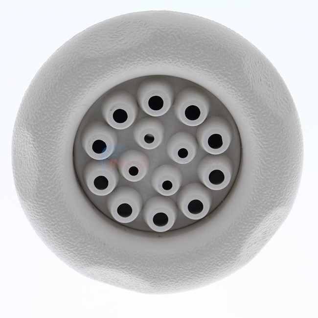 Waterway Adjustable Poly Storm Jet Multi-Massage 3-3/8" Textured Scallop Snap-In White - 212-8270