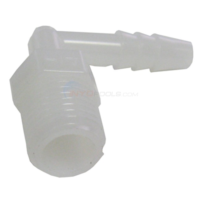 United States Plastics Company Adapter,elbow 1/4"mptx1/4"barb (63194)