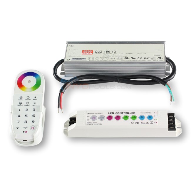 LED Waterfall Controller, Remote, & Power Supply (Required) - PL9802