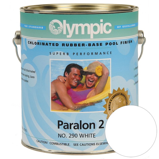 Olympic Paint Olympic Paralon 2 1-Gallon Chlorinated Rubber Base Enamel - White - 290GL