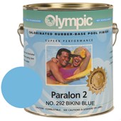 Olympic Paralon 2 Chlorinated Rubber-Base Pool Finish, 1 gallon, Bikini Blue - 292GL