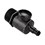 Custom Molded Products Universal Wall Fitting Connector Assembly Black for Polaris Cleaners - 9-100-9005