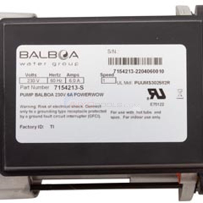 Balboa Pump, BWG Vico Ultimax GE, 3.0hp, 230v, 2"mbt, OEM Single Speed - 7154213-S