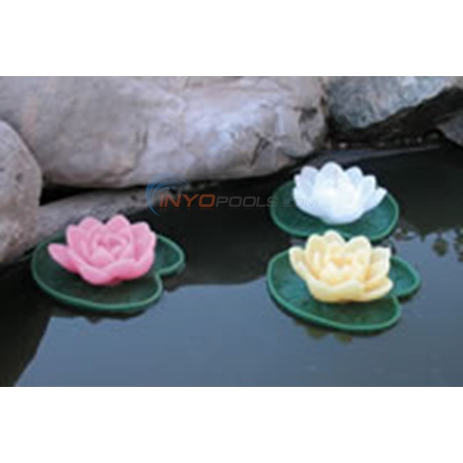 Pink Water Lily Floating Candle, 6" - 352-P