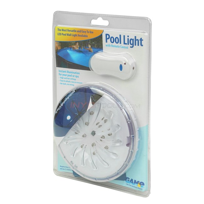 Game Pool Wall Light, 4" Diameter, Remote Control - 3594