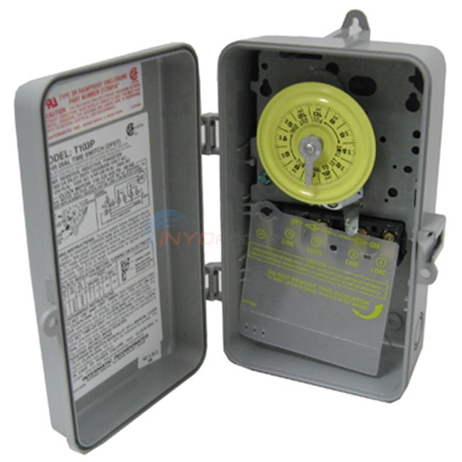 Intermatic Clock, Time Outdoor 115v DPST (T103P)