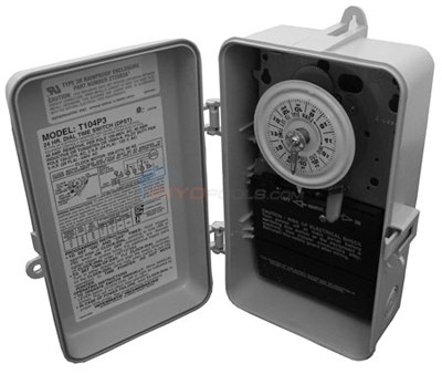 Intermatic Clock, Time Outdoor 230v Dpst (t104p3)
