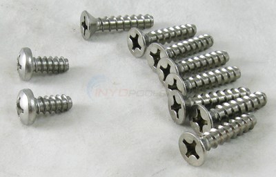 LTD QTY MAIN DRAIN SCREW SET, 8 RETAINING RING SCREWS, 2 COVER SCREWS