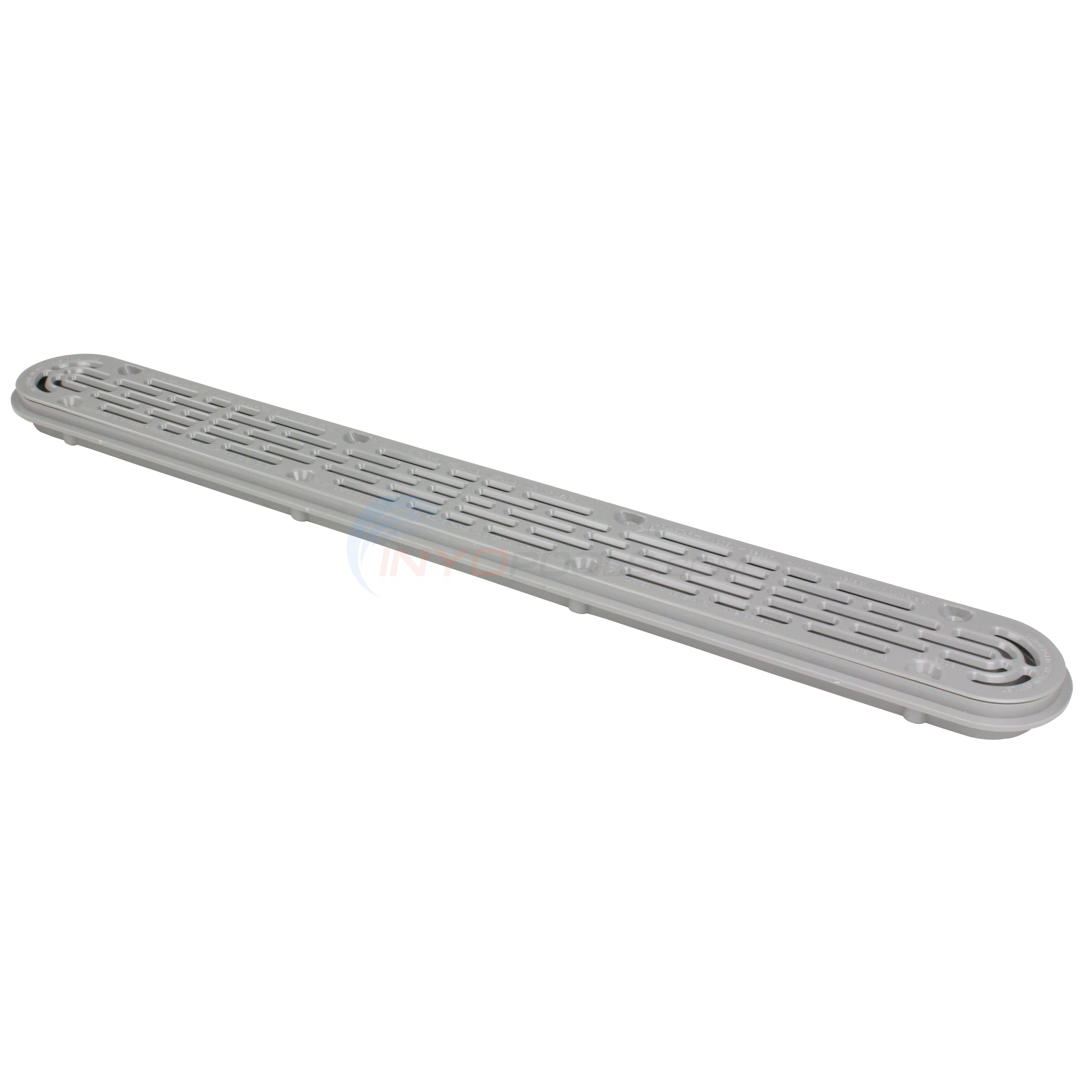 AquaStar 32" Light Gray Flat Grate VGB Channel Drain - 32CDFLFR103