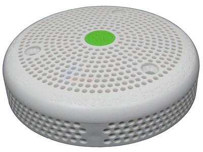 White AquaStar 4HP101 4/" Suction Outlet Cover with Screw
