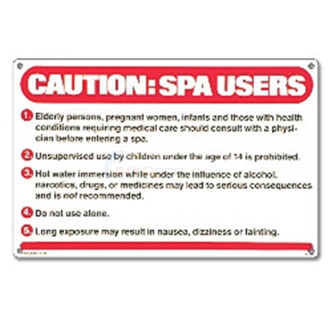 Pool & Spa Safety Sign, 18"x12" LTS/OBS 40360