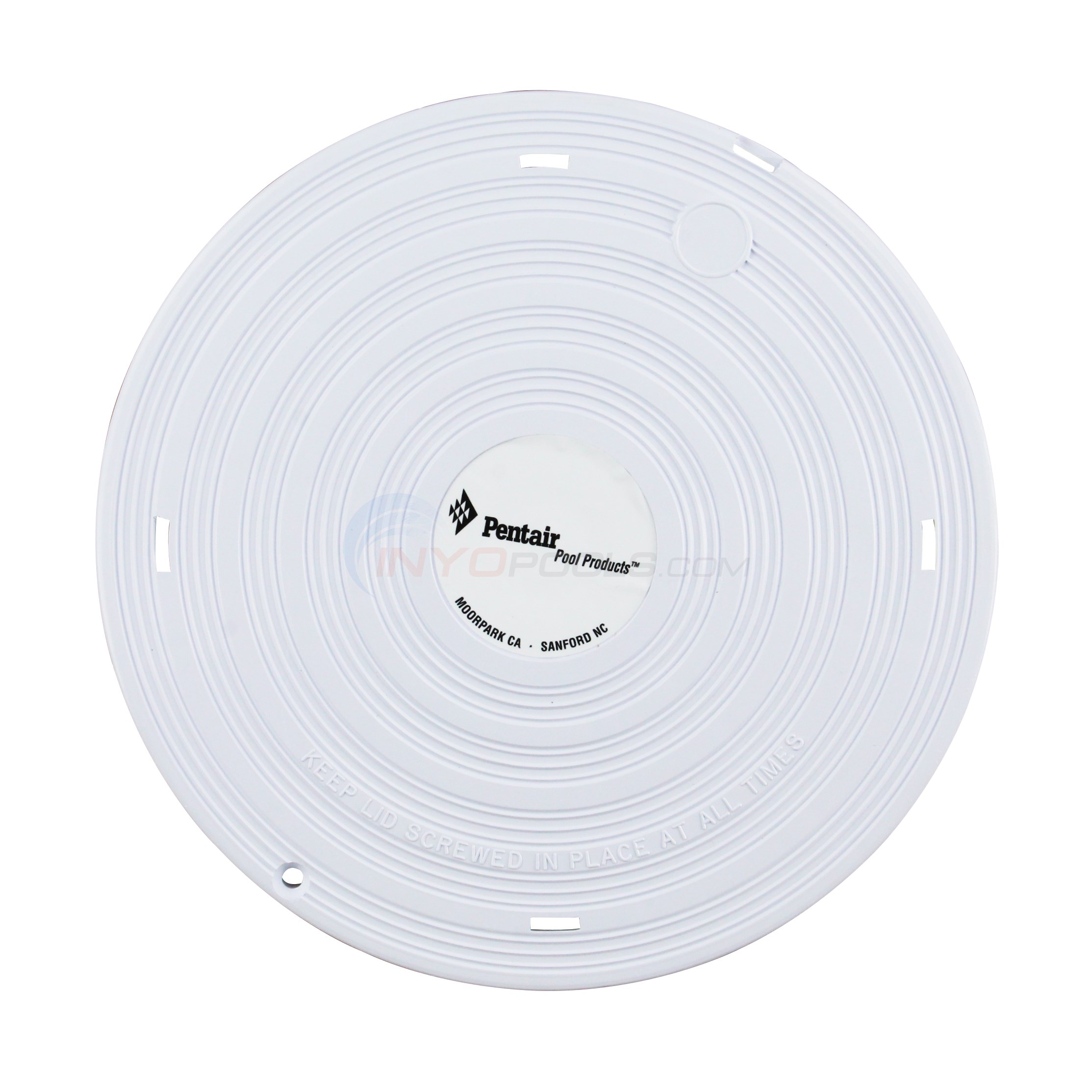 Pentair Admiral Skimmer Cover, Old Style, White, 9-3/8" OD - 85009500