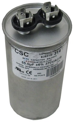 A.O. Smith Run Capacitor, 55 MFD 370V (628318314) 5270103