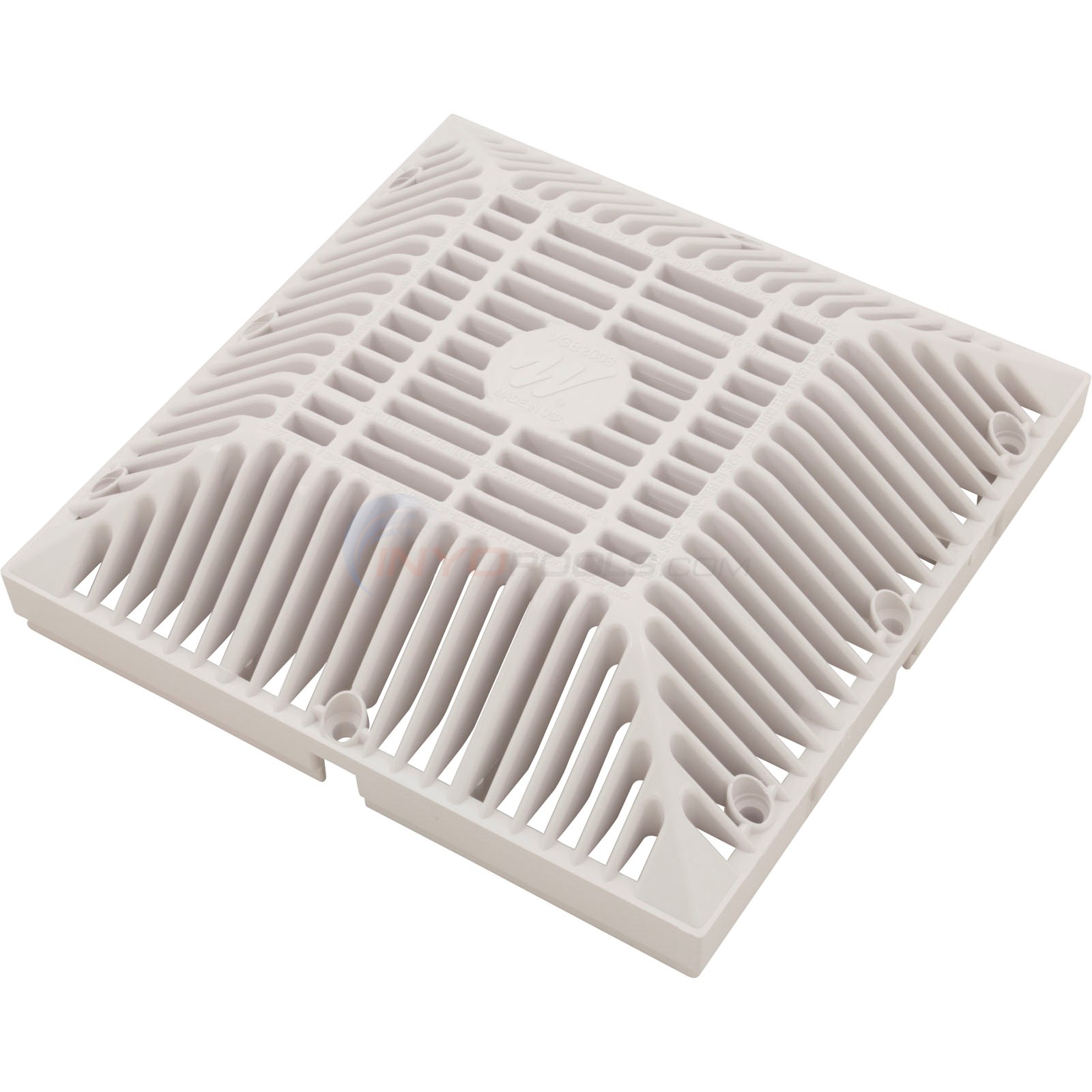 Waterway® 9" x 9" Square Grate - White Part No.: 642-4790V