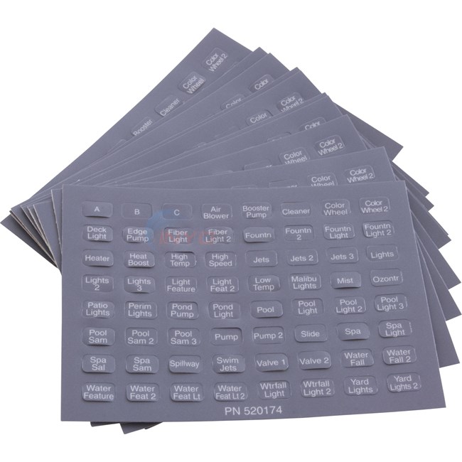Pentair LABEL SET iS10 (QTY 10) (520344)