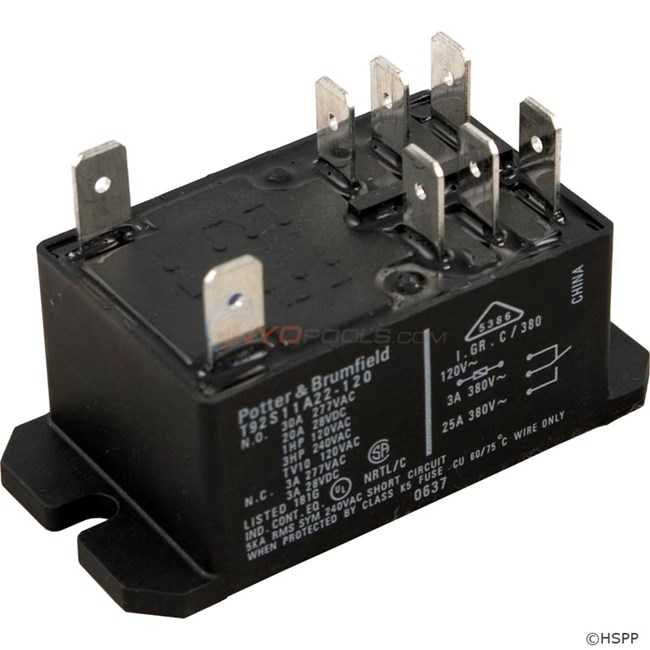 Hydro Quip Relay,p&b T92s7a22 120v Dpst (35-0036)