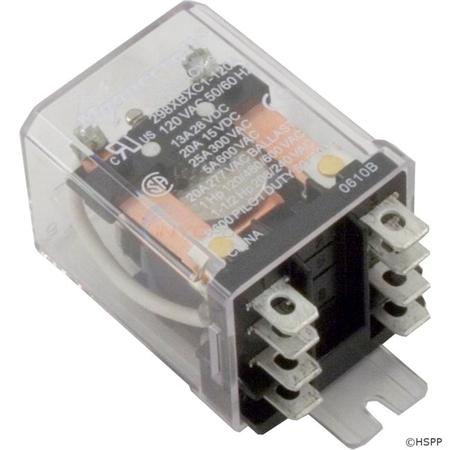 Dustcover Relay, DPDT, 120v, 25A (W389ACX-9) - 60-583-1005