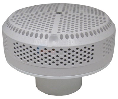 SKIMMER EQUALIZER FITTING WHITE 1 1/2" S x 2" SPG 164 GPM ANSI OK (640