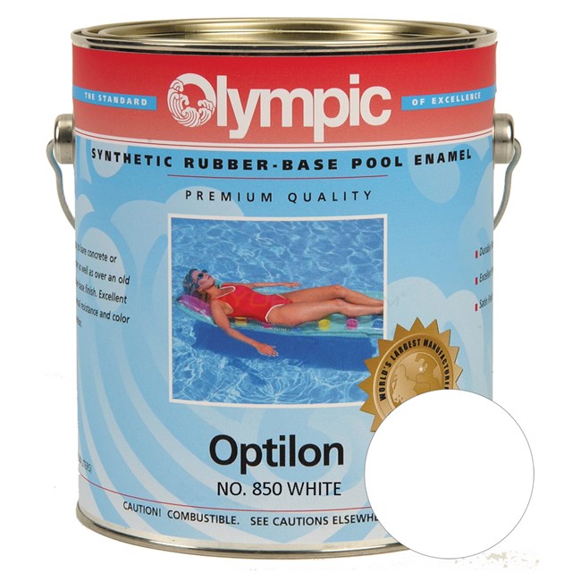 Olympic Paint Olympic Optilon Gallon Synthetic Rubber Base Enamel - White - 850GL