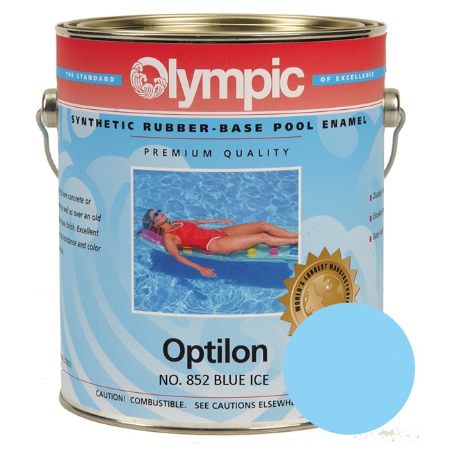 Olympic Paint Olympic Optilon Gallon Synthetic Rubber Base Enamel Blue Ice - 852GL