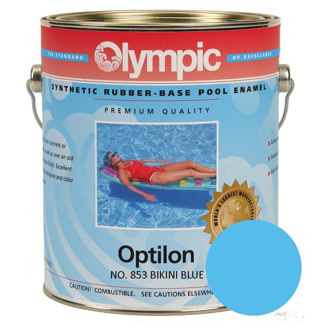 Olympic Paint Olympic Optilon Gallon Synthetic Rubber Base Enamel - Bikini Blue - 853GL