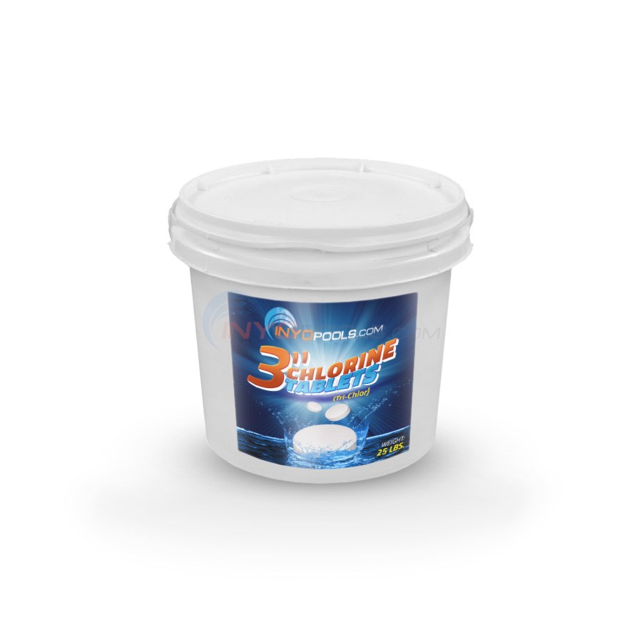 3 inch Chlorine Tablets 25 lb. Bucket P27025DE