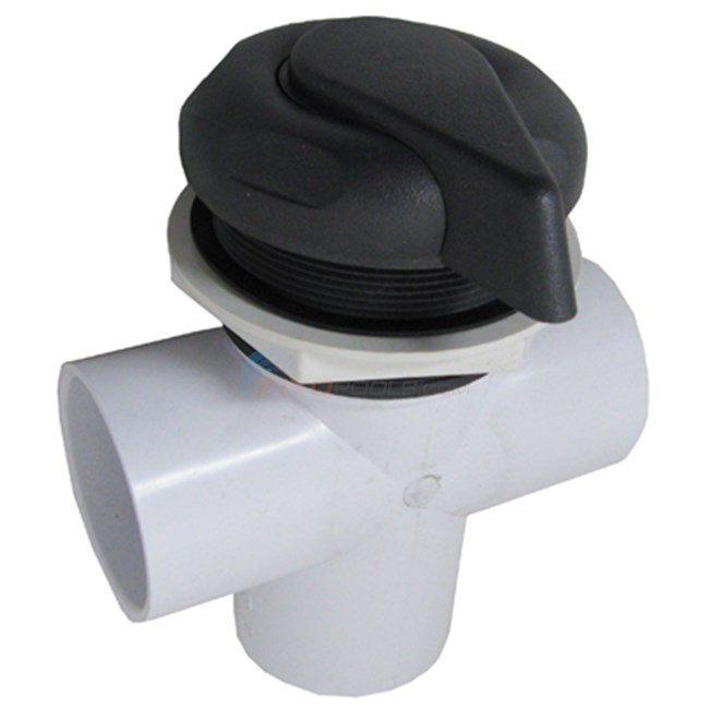 Custom Molded Products Diverter Valve, 3 Way, 2" Slip, 5 Scallop Textured Gray (25048-017-000)
