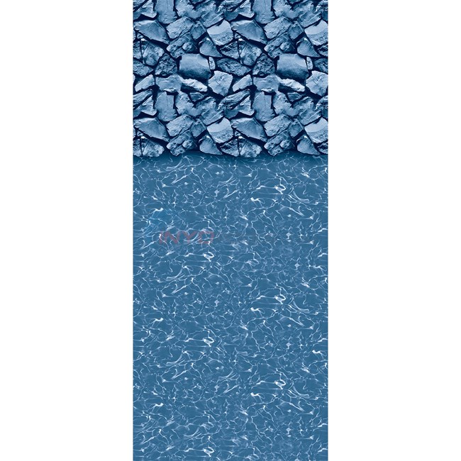 Pureline 15' x 30' Oval Aqua Marble Overlap Above Ground Pool Liner, 48" - 52" Wall, Standard Gauge - PLLI1530AMOSG - PL2033