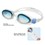 Aqua Leisure Dolfino Pro Stratus Silicone Swim Goggles - Clear/Blue - AZG14862BL