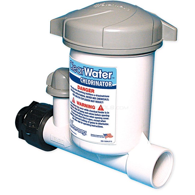 Waterway Clearwater In-Line Chlorinator, Above-Ground Pool, 4.5 Lbs. Capacity - CAG004-W