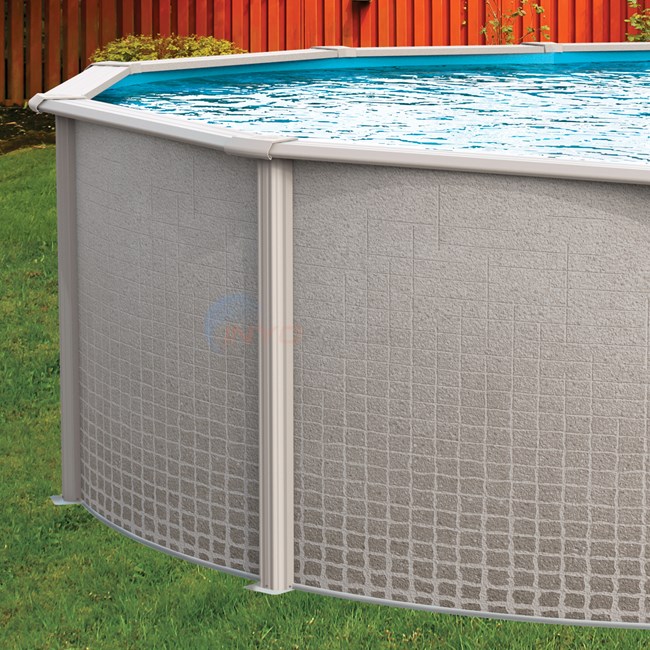 Wilbar 18' x 33' x 48" Oval Above Ground Pool by Captiva, Skimmer ONLY included - PTIBBT183348SSPS