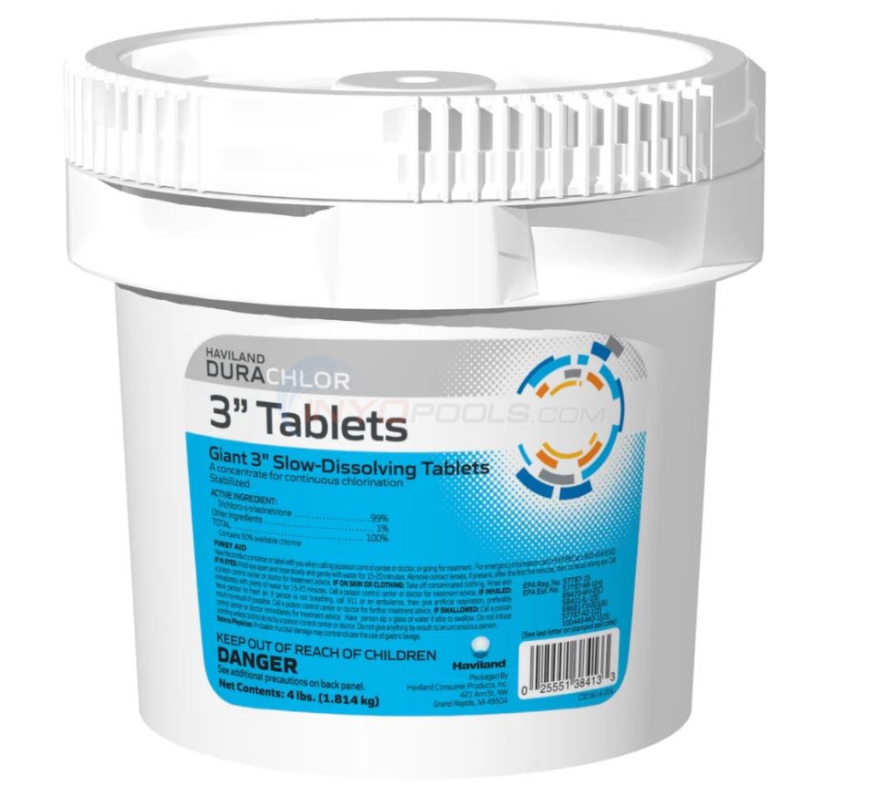 4 lbs 3" Stabilized Chlorine Wrapped Tablets
