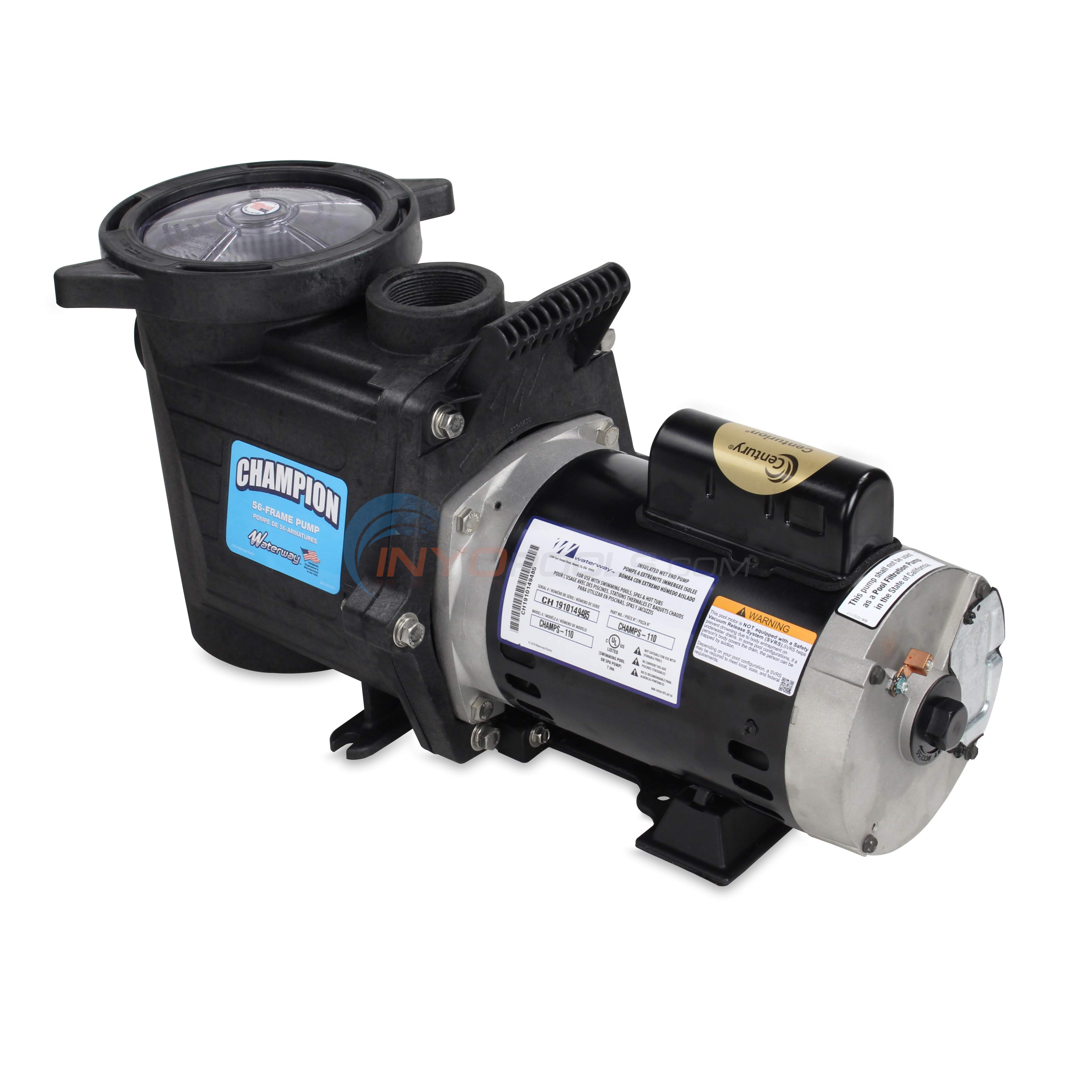 Waterway Champion 2.0 HP Max Rate Pool Pump CHAMPS120