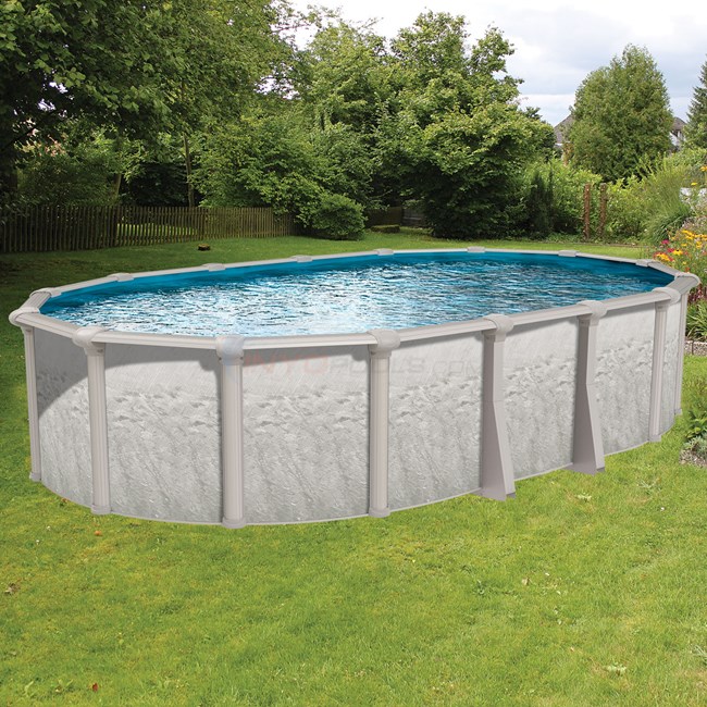 Wilbar 18' x 33' x 52" Oval Above Ground Pool by Heritage, Skimmer ONLY included - PHERYM183352SSPSRH