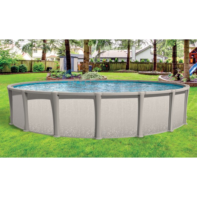 Wilbar 24' x 54" Round Saltwater Above Ground Pool by Matrix, Skimmer Included, No Liner - NB1241